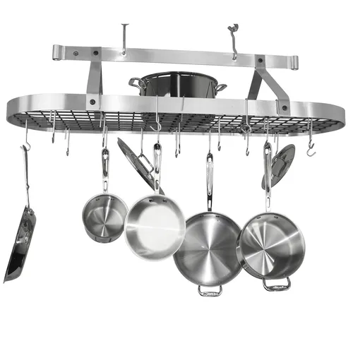 Enclume French Stainless Steel Oval Ceiling Pot Racks