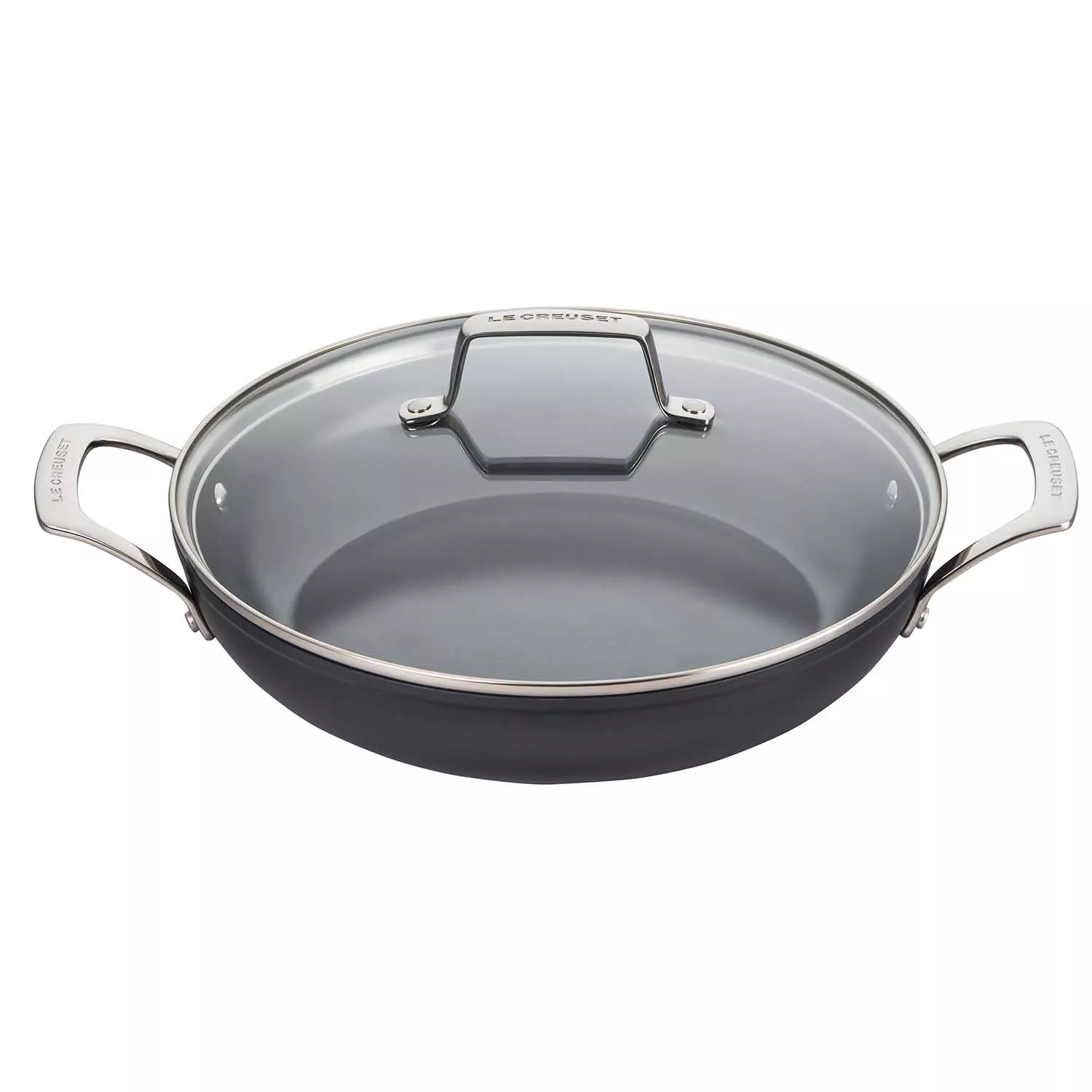 Le Creuset Essential Ceramic Nonstick Shallow Braiser with Lid