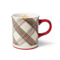 Sur la table White Plaid Mug