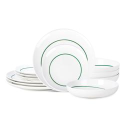 Stone Lain Luna Porcelain 12-Piece Dinnerware Set