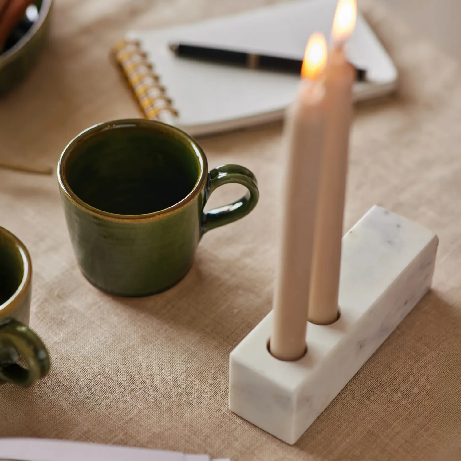 Powered by People Marble Candle Holder