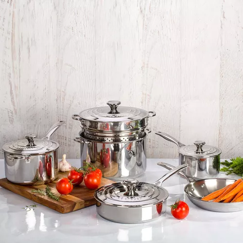 Le Creuset Stainless Steel 10-Piece Cookware Set