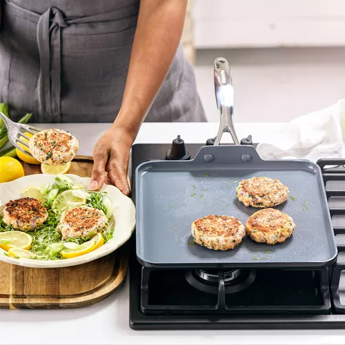 GreenPan Valencia Pro Ceramic Nonstick Square Griddle, 11"