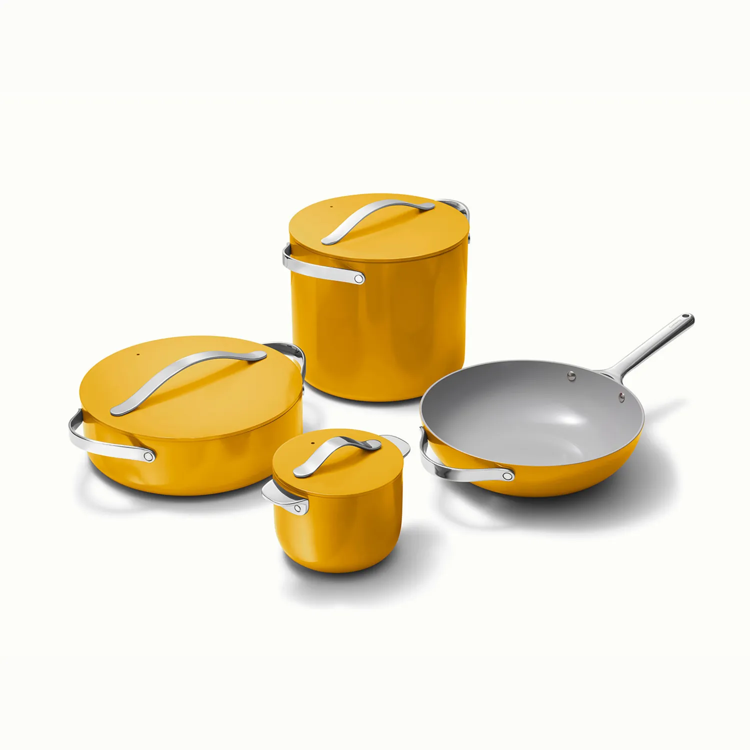 Caraway Ceramic Nonstick Cookware+ 7-Piece Set with Bonus Storage