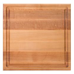 John Boos Maple Edge-Grain Square Cutting Board w/ Juice Groove, 12"