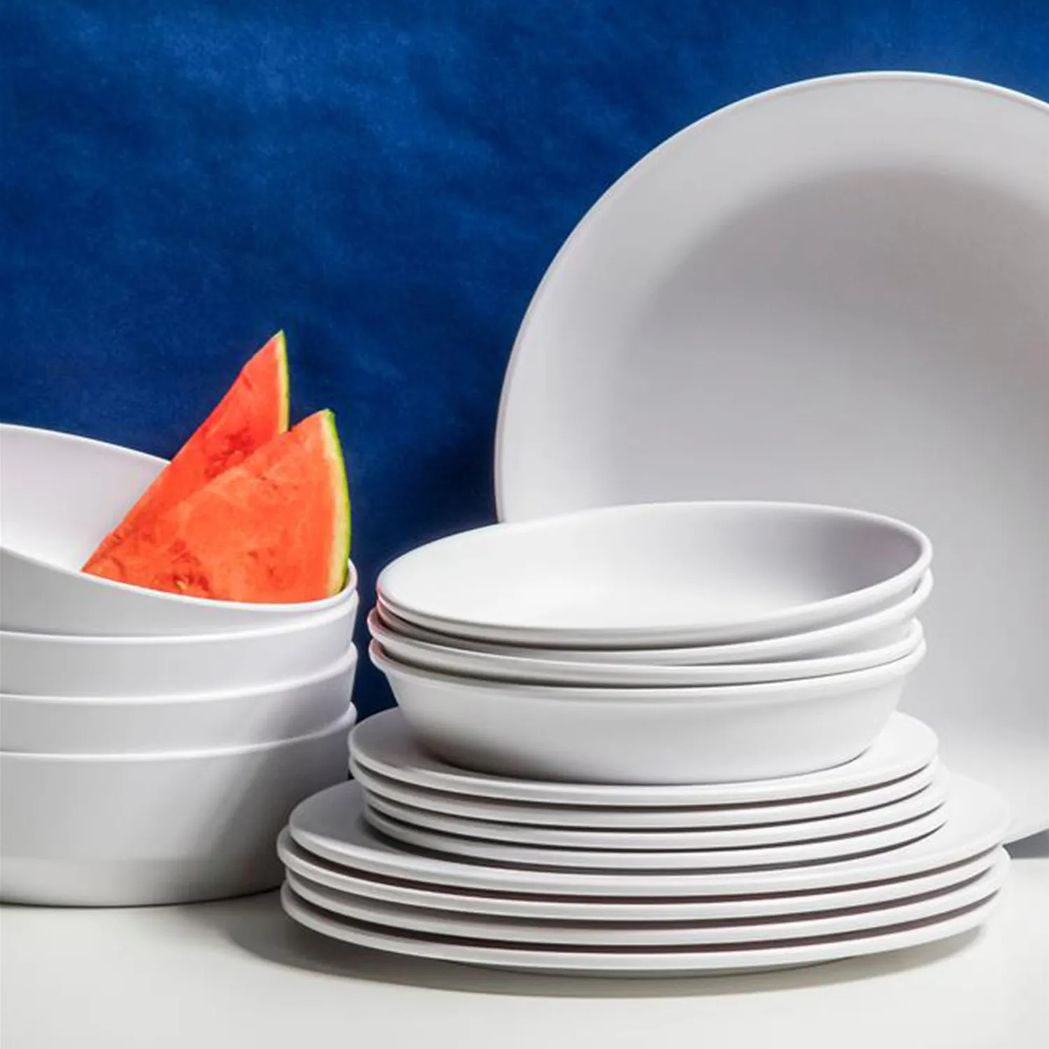 Tar Hong Edge Melamine Dinner Plates, Set of 6