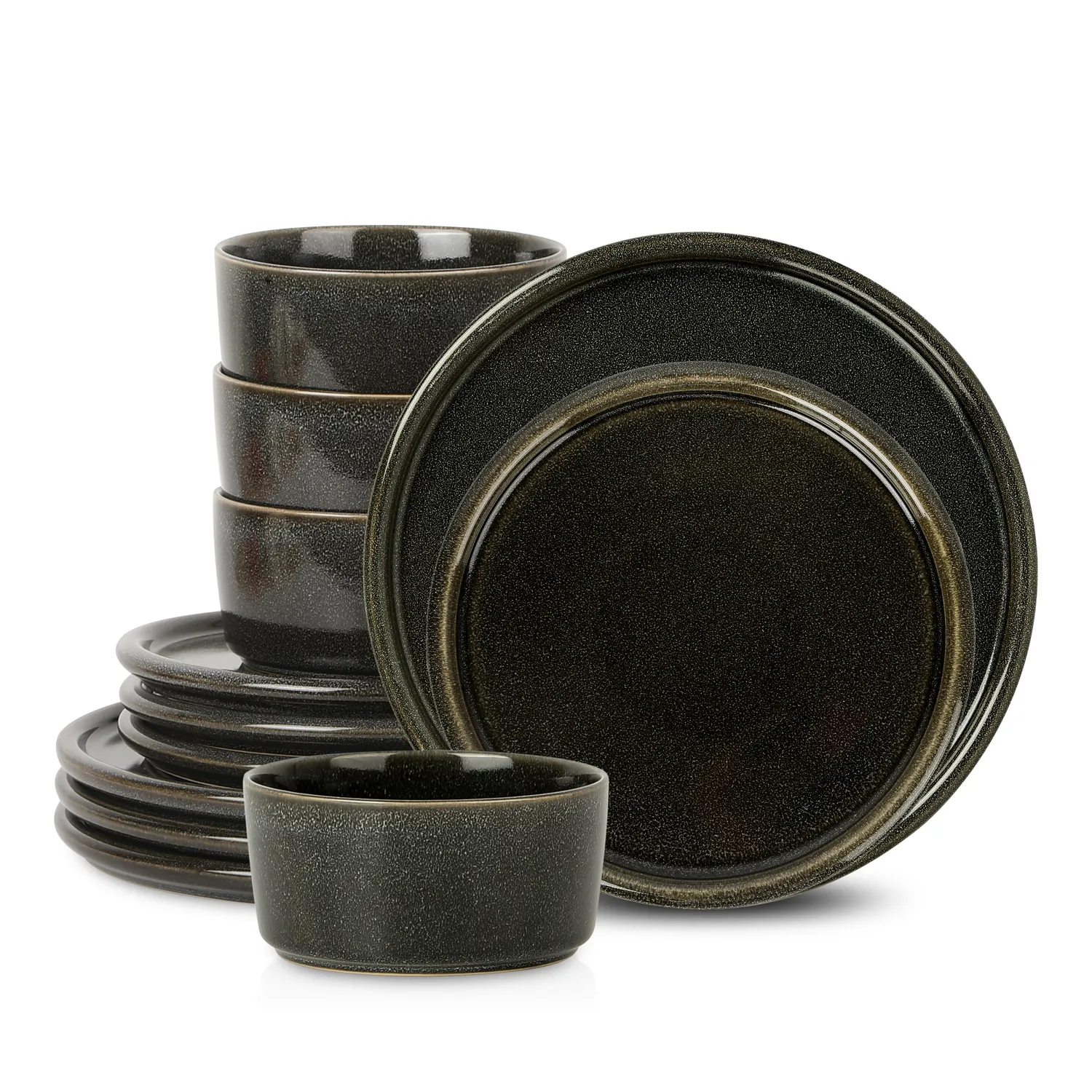 Stone Lain Eden Stoneware 12-Piece Dinnerware Set