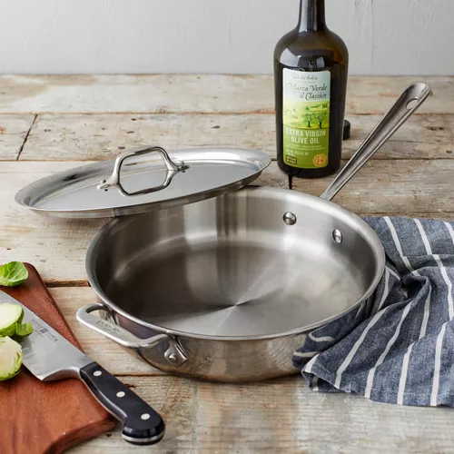 All-Clad Covered Stainless Steel Saut&#233; Pan, 3 qt.