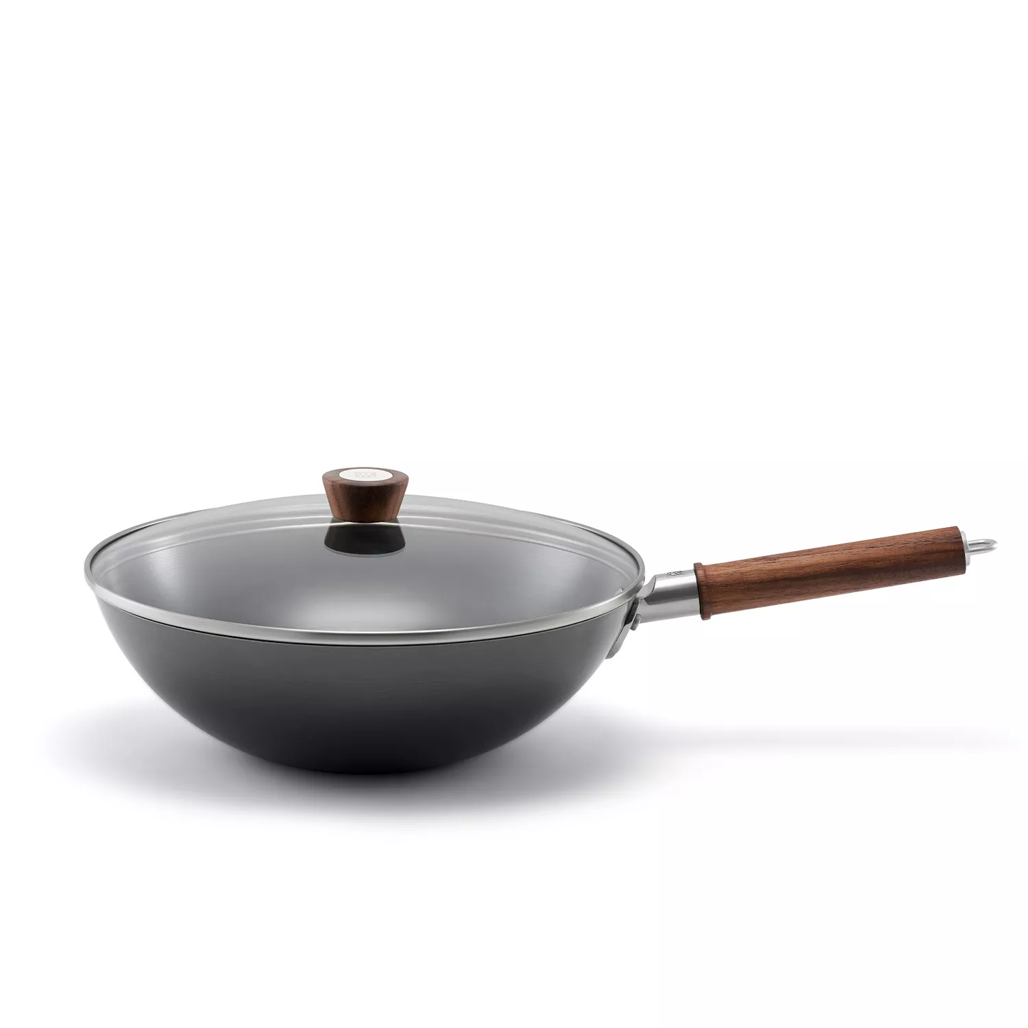 Zwilling Dragon Carbon Steel Wok with Glass Lid, 12"