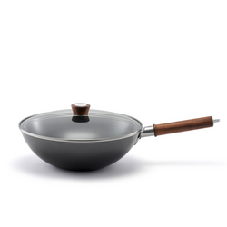 Zwilling Dragon Carbon Steel Wok with Glass Lid, 12"