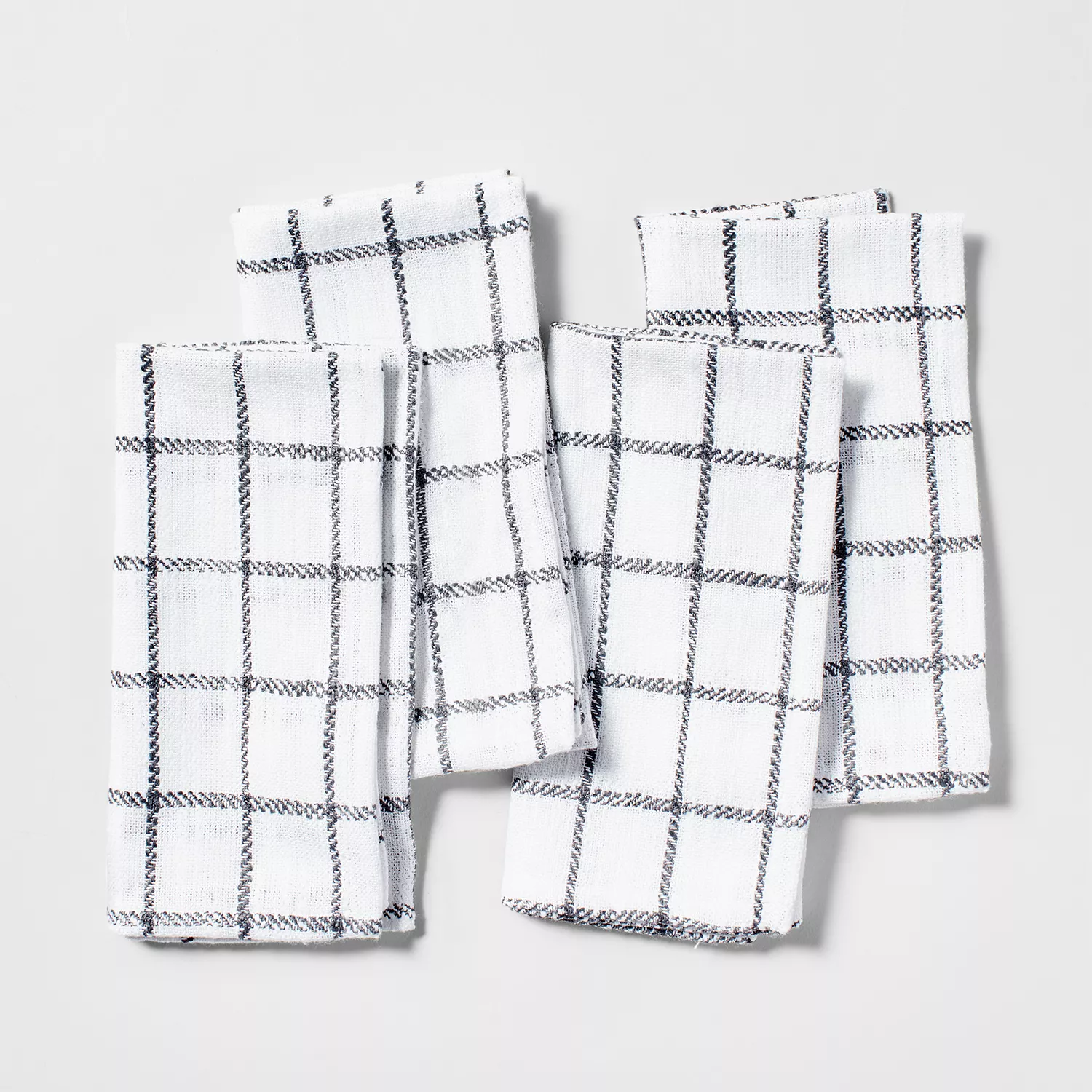 Sur La Table Recycled Check Napkins, Set of 4