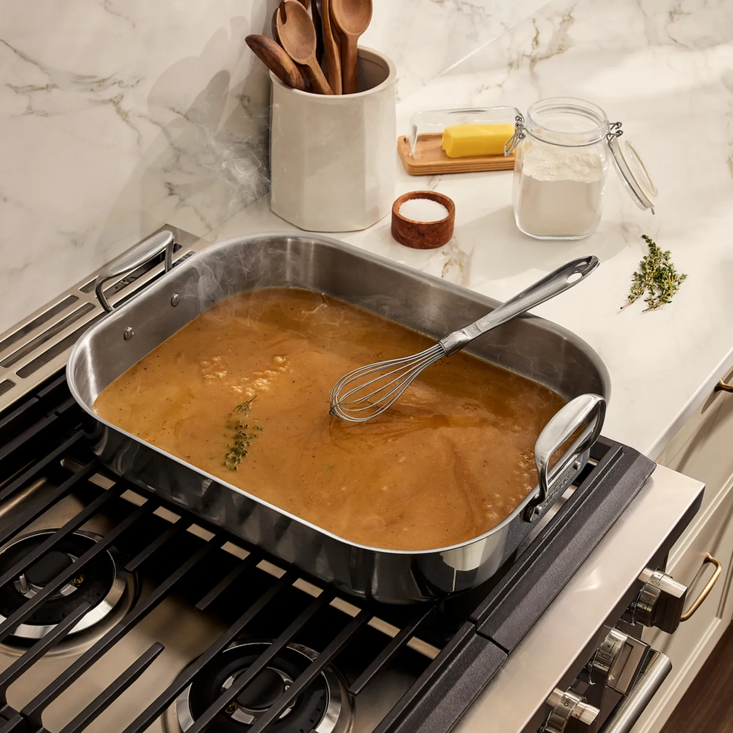 All-Clad Specialty Cookware Stainless Steel Roaster With Rack, 14"x18"