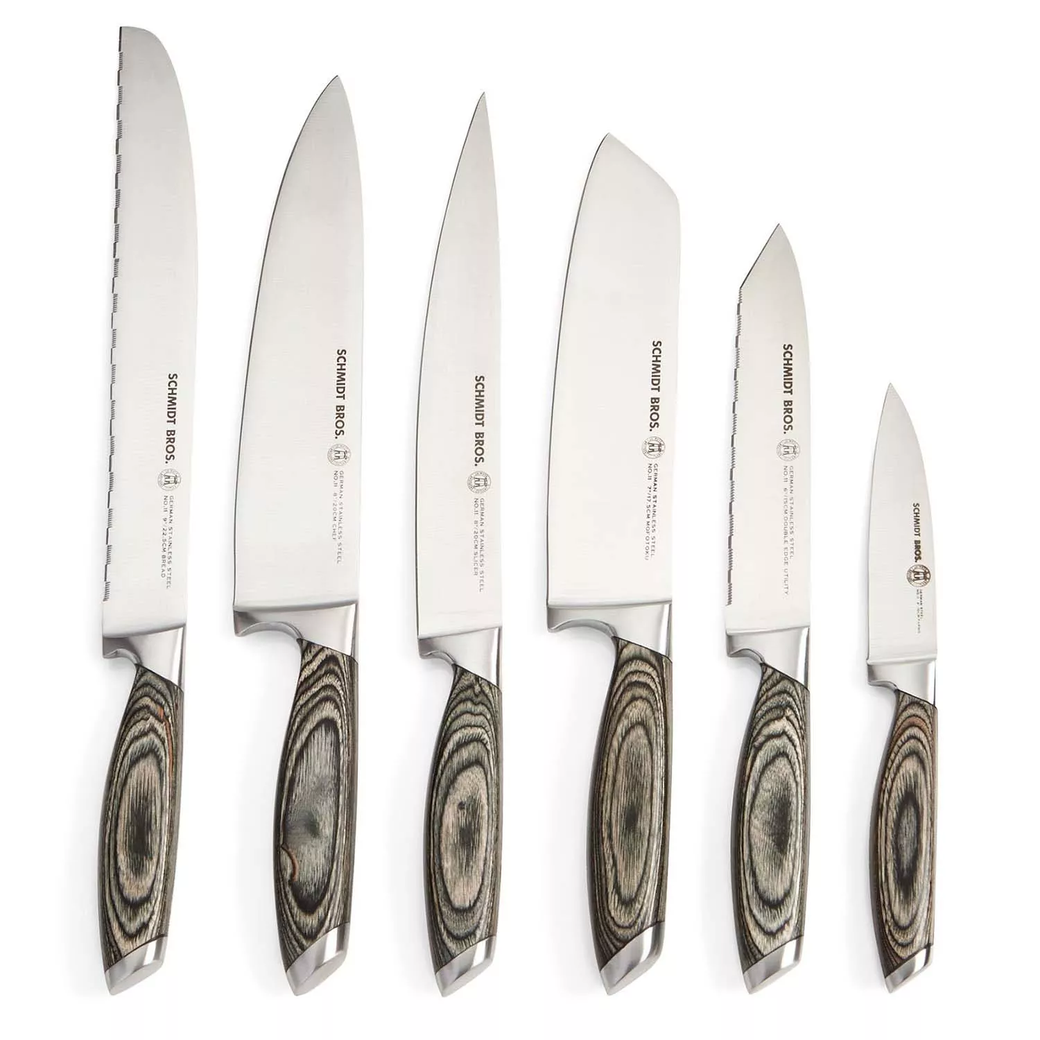 Schmidt Brothers Cutlery 10-Piece Bonded Steel Series Knife Block