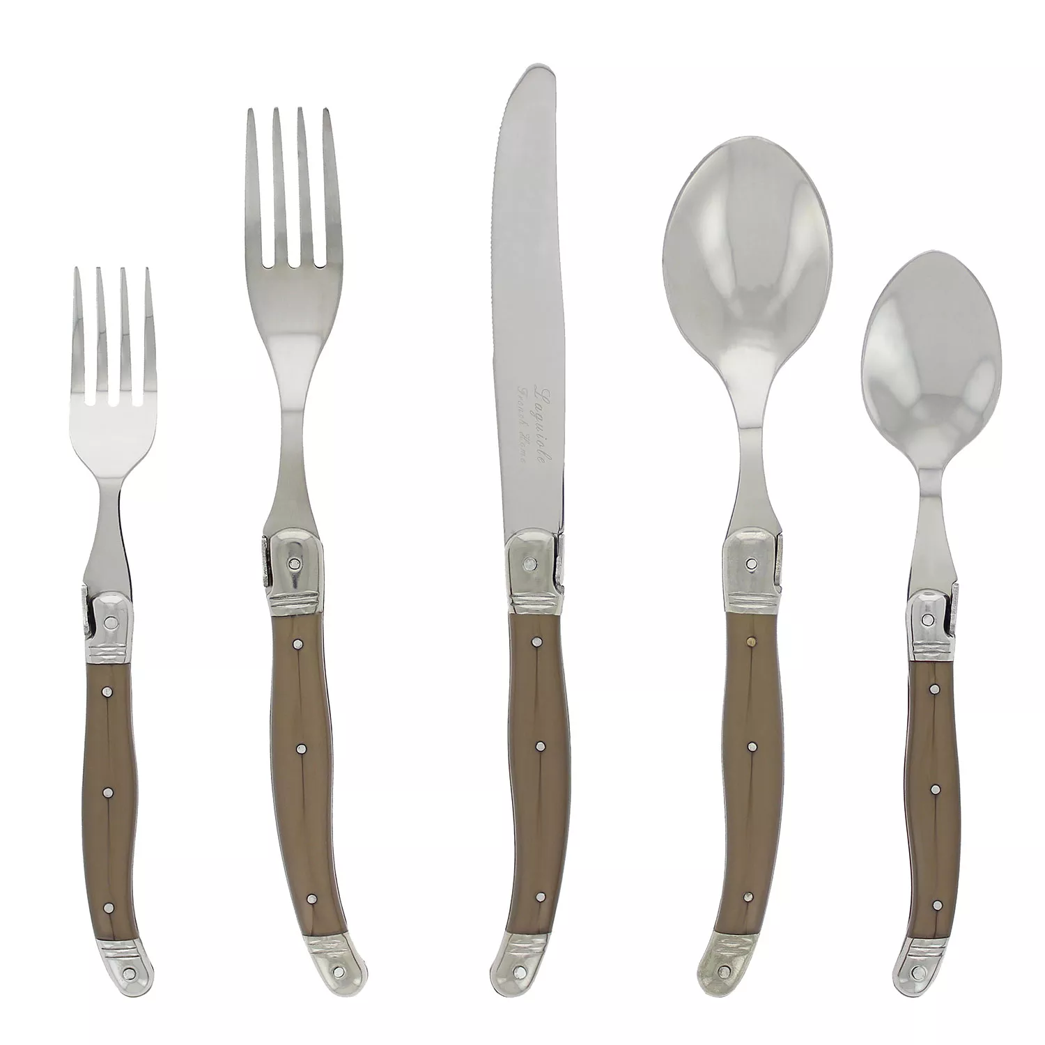 French Home Laguiole Stainless Steel Flatware, 20-Piece Set