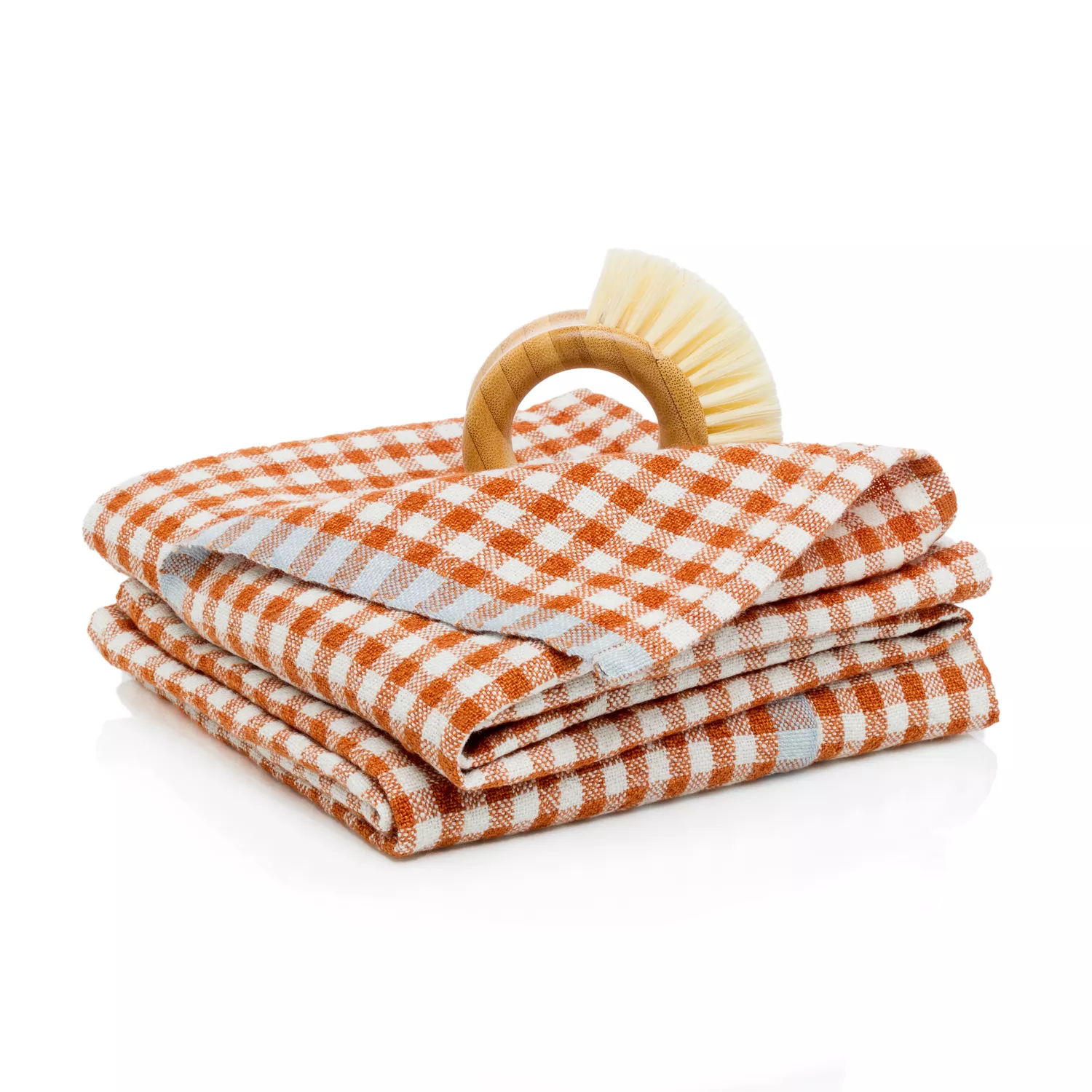 Caravan Two-Tone Check Linen Napkins, Set of 4