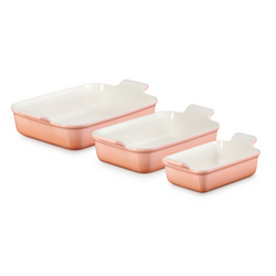 Le Creuset Heritage Stoneware Rectangular Bakers, Set of 3 Well made dishes, and the color is beautiful