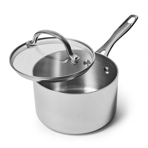 GrandTies 3 qt Full-Clad Tri-Ply Stainless Steel Sauce Pan