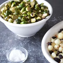 Sous Vide Brussels Sprouts with Pearl Onions