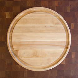 Broad Maple Edge Grain Cutting Board with Groove