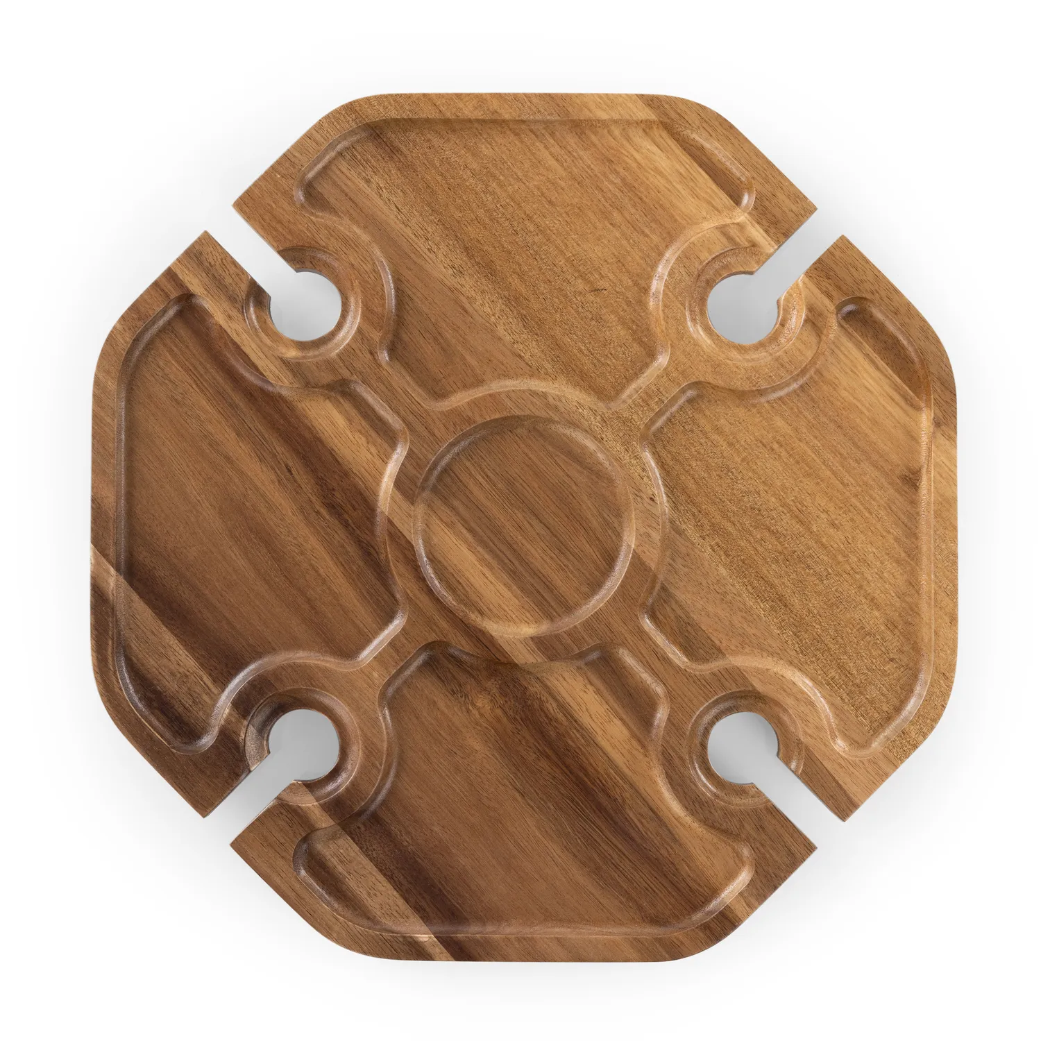 Picnic Time Mesavino Wine Acacia Picnic Table