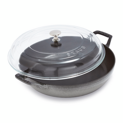 Staub Heritage All-Day Pan with Domed Glass Lid, 3.5 qt. The pan is great ?? but the lid (I think) is overly large