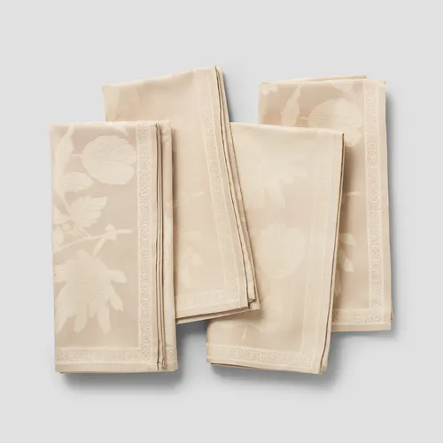 Sur la table Jacquard Floral Napkins, Set of 4