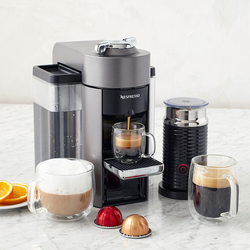Nespresso Evoluo Deluxe by De&#8217;Longhi with Aeroccino3 Frother, Titan