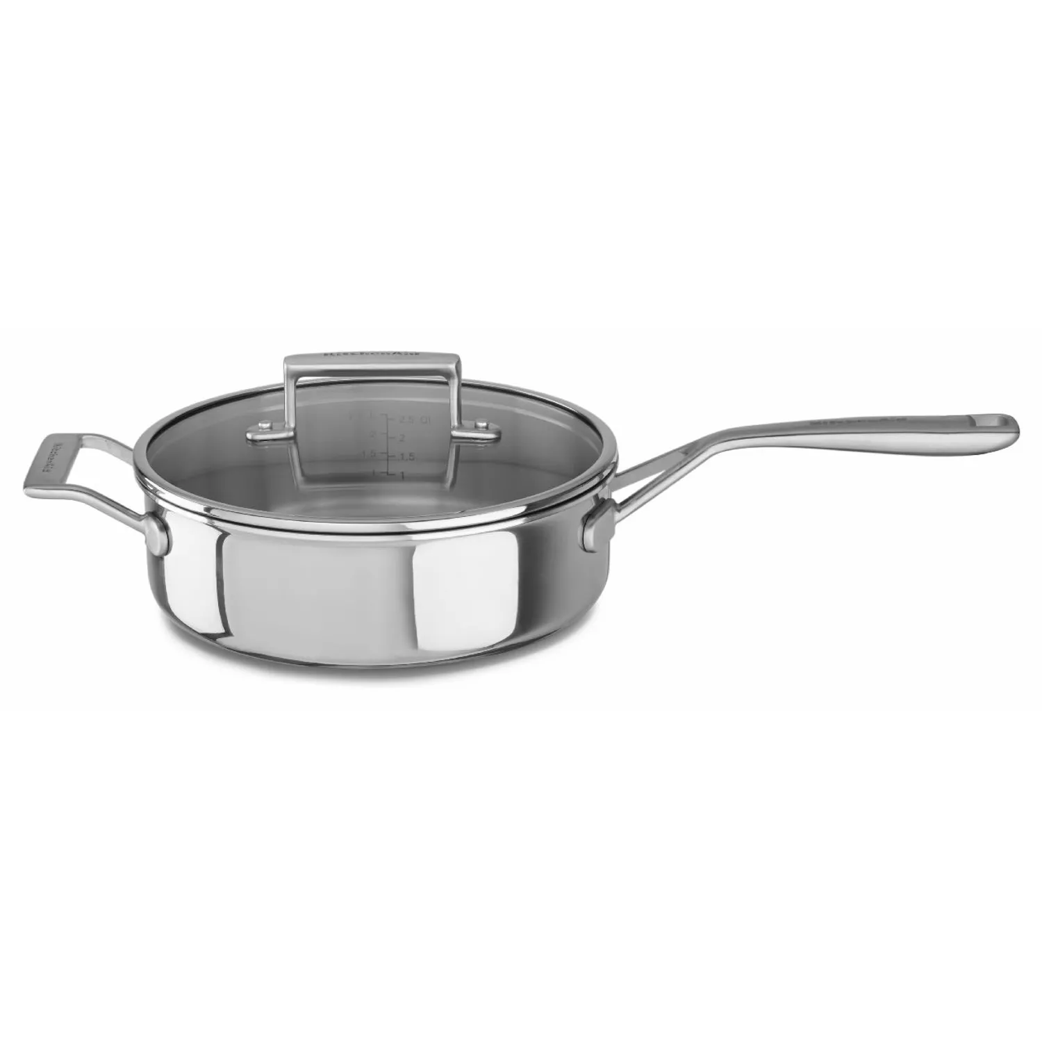 KitchenAid&#174; Tri-Ply Stainless Steel Saut&#233; Pan with Lid, 3.5 qt.