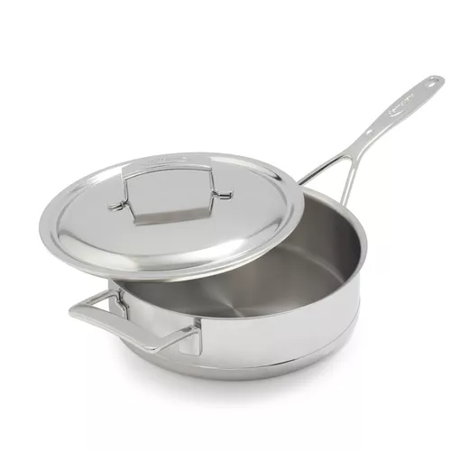 Demeyere Silver7 Stainless Steel Sauté Pan with Lid