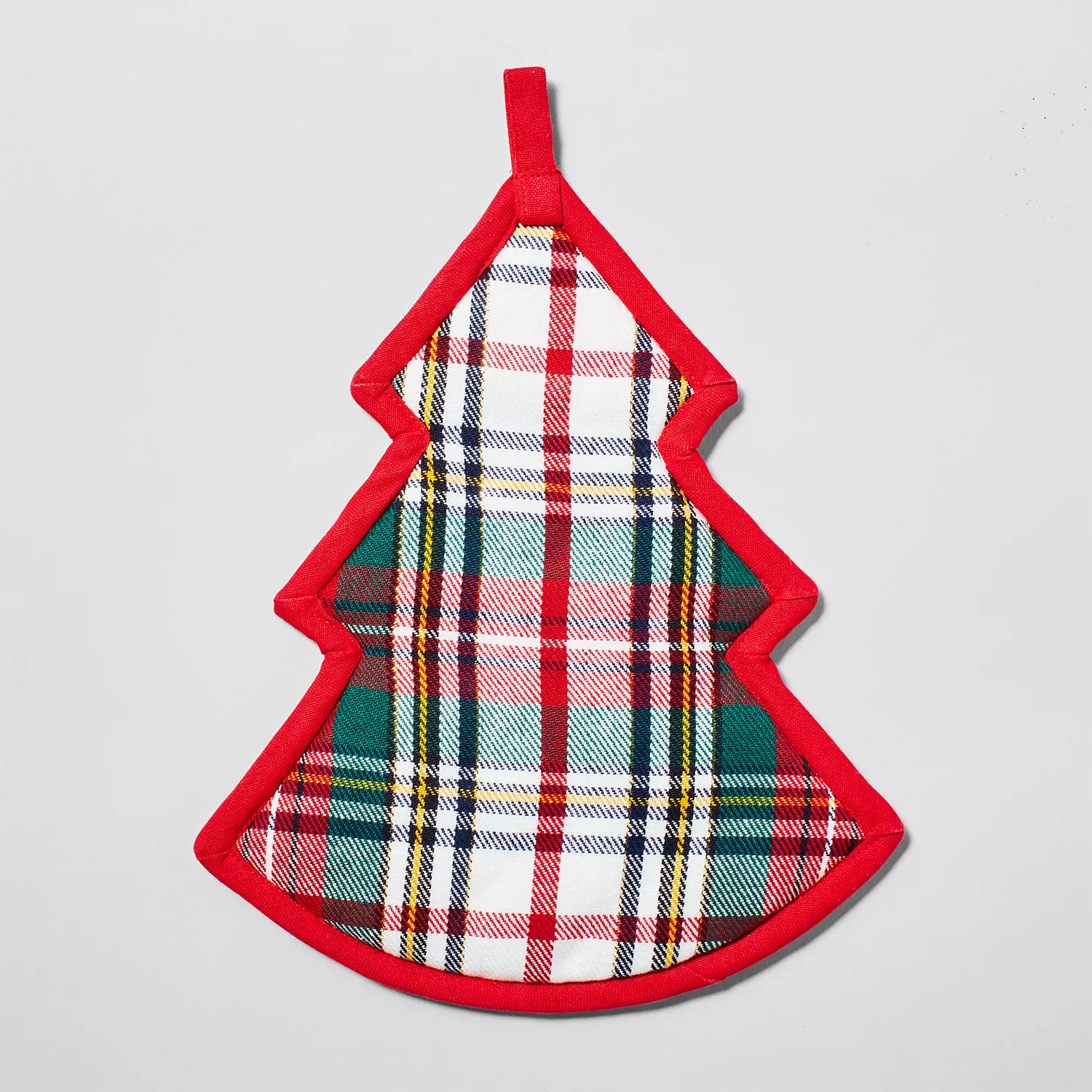 Sur La Table Snowy Village Plaid Oven Mitt