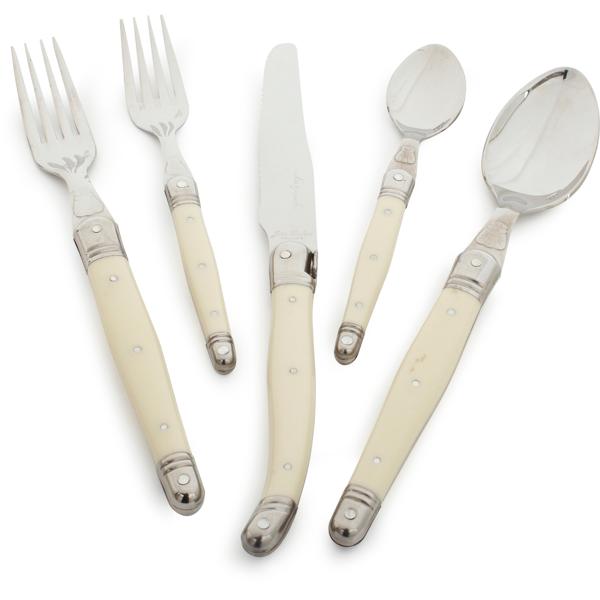 Dubost Ivory Laguiole Flatware, Set of 5 Sur La Table