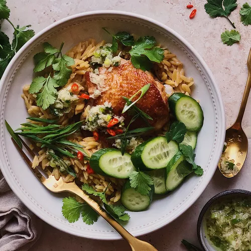 Hawker-Inspired One-Pan Chicken and Orzo