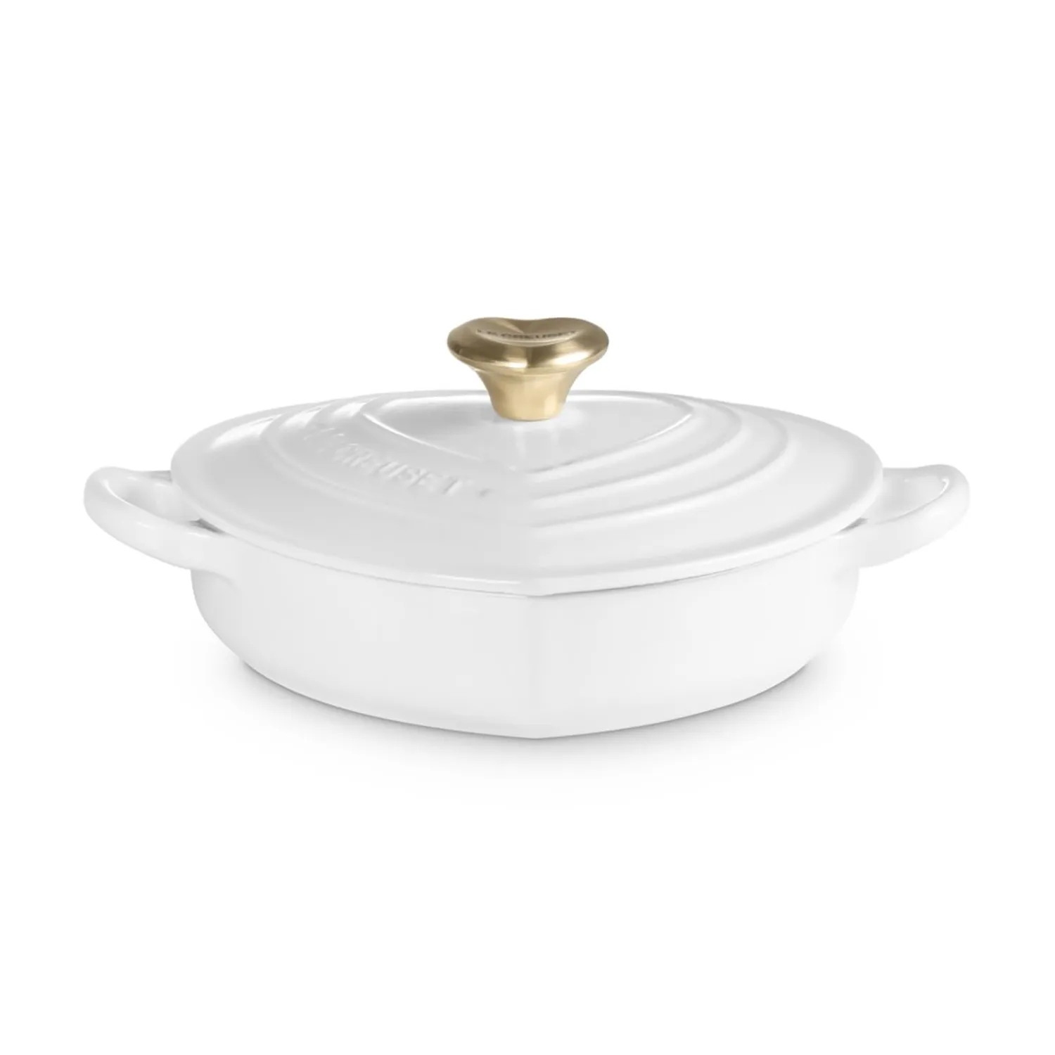 Le Creuset Traditional Enameled Cast Iron Shallow Heart Cocotte, 1.25 Qt.