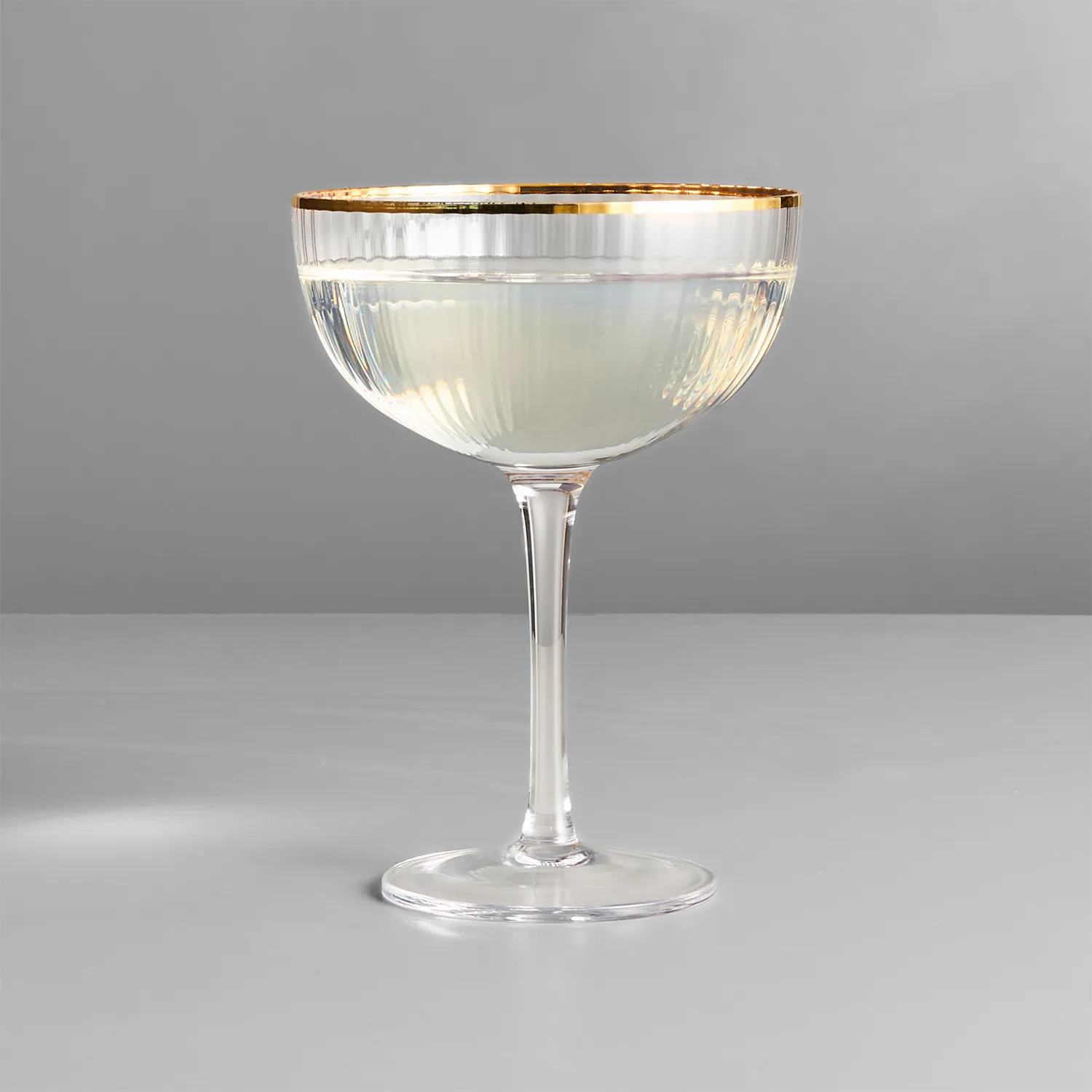 Sur La Table Gold Rim Coupe Glass