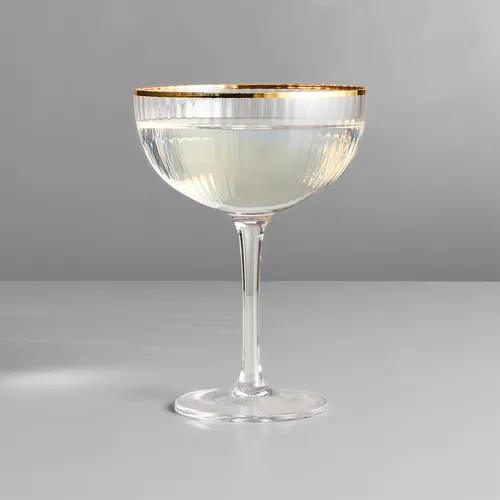 Sur La Table Gold Rim Coupe Glass