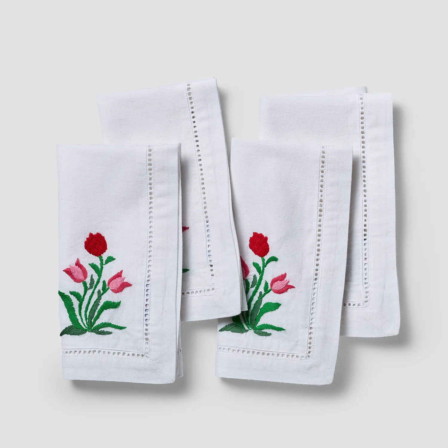 Sur La Table Painter's Garden Embroidered Napkins, Set of 4