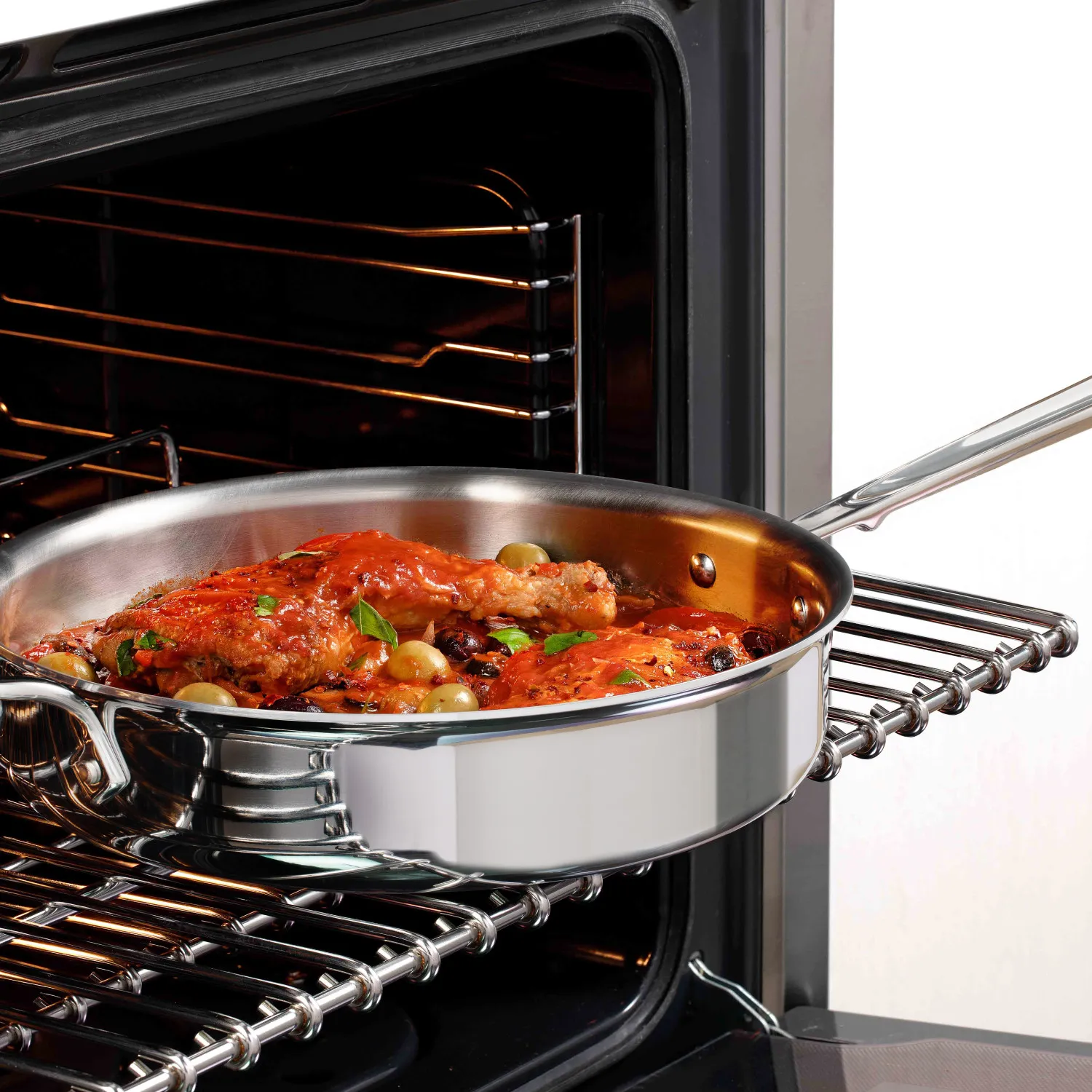 All-Clad D3 Stainless Steel Covered Saut&#233; Pan