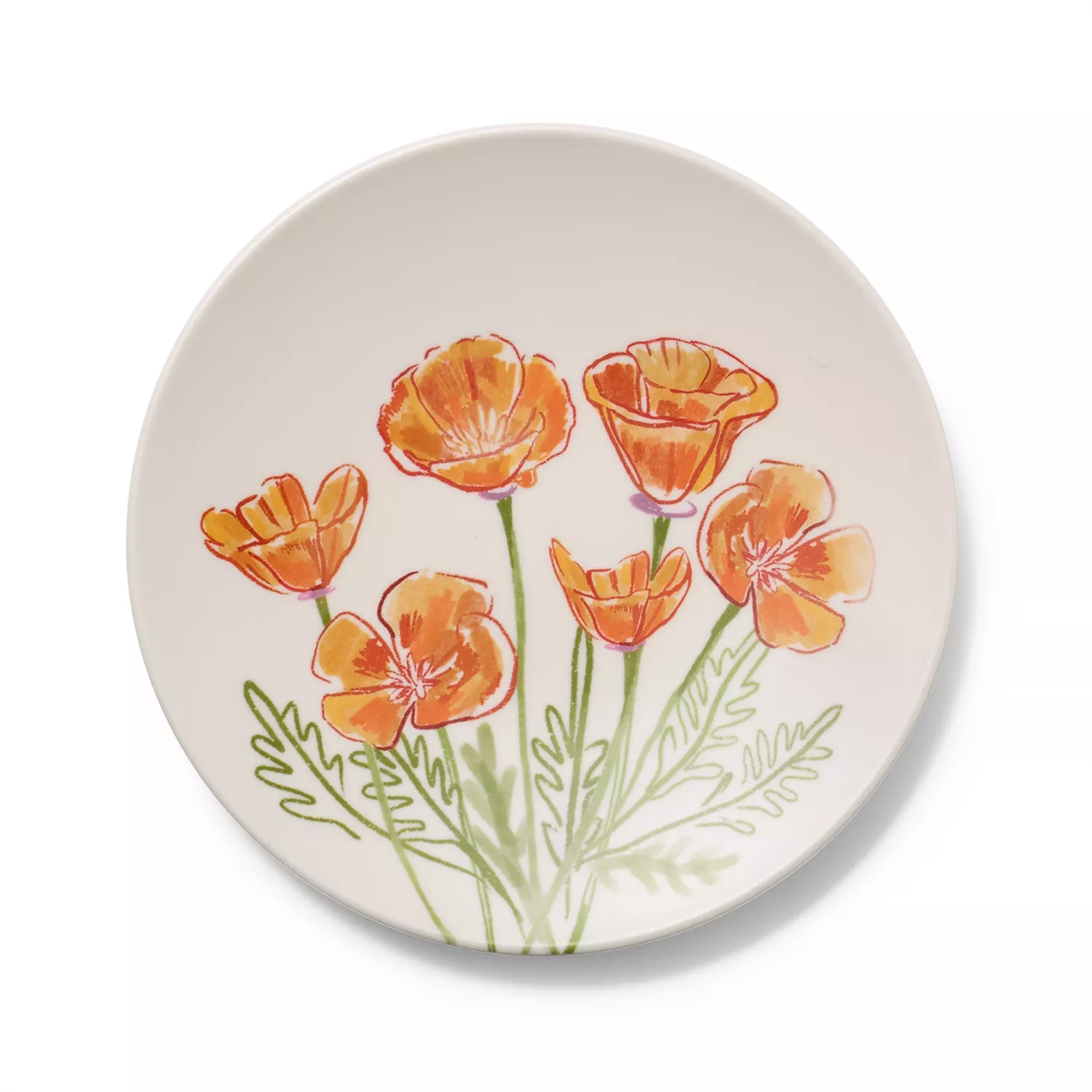 Sur La Table Wildflower Melamine Appetizer Plates, Set of 4