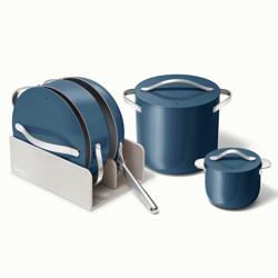Caraway Ceramic Nonstick Cookware+ 7-Piece Set with Bonus Storage