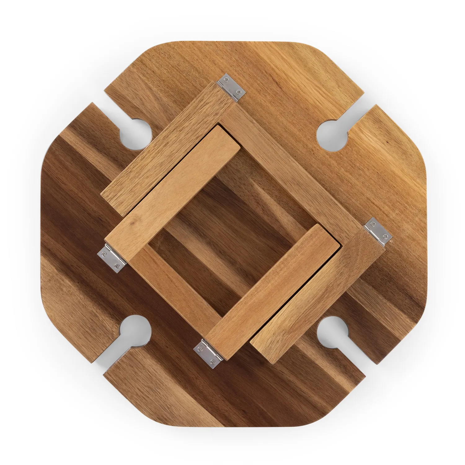 Picnic Time Mesavino Wine Acacia Picnic Table