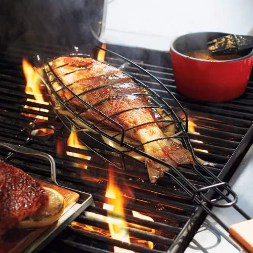 Grilled Rosemary Salmon with Nectarine Salsa