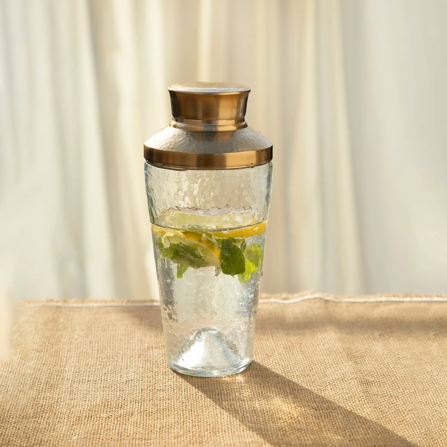 Collective Home Pebbled Glass Cocktail Shaker
