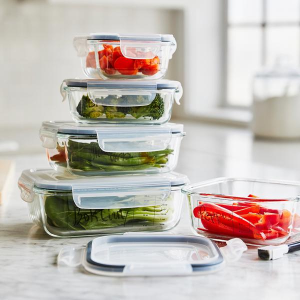 Sur La Table 10-Piece Glass Storage Container Set with Pen