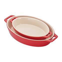 Staub Stoneware 2-Piece Oval Baker Set Bakers are Best