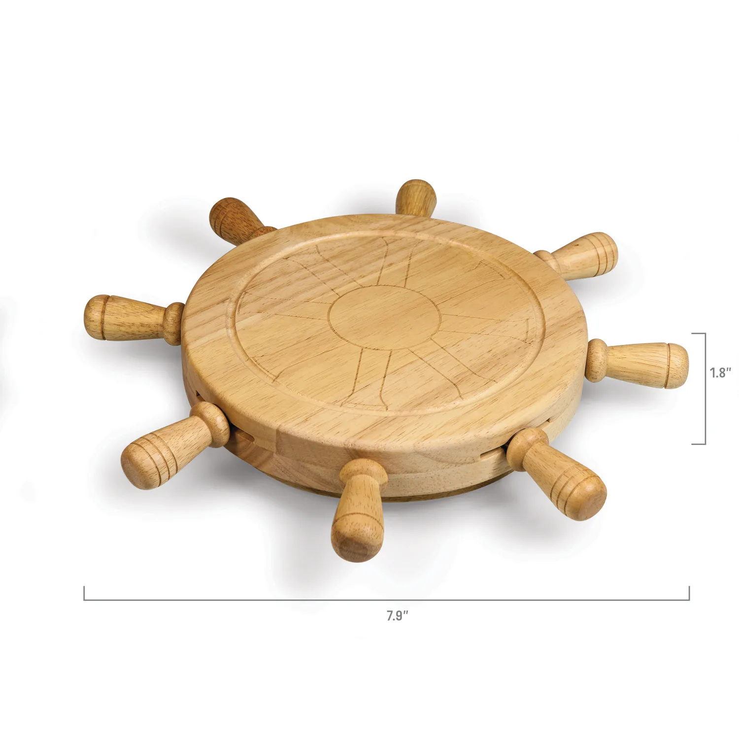 Picnic Time Lazy Susan Mariner Wheel