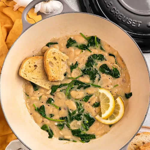 Creamy Lemon Garlic Butter Beans