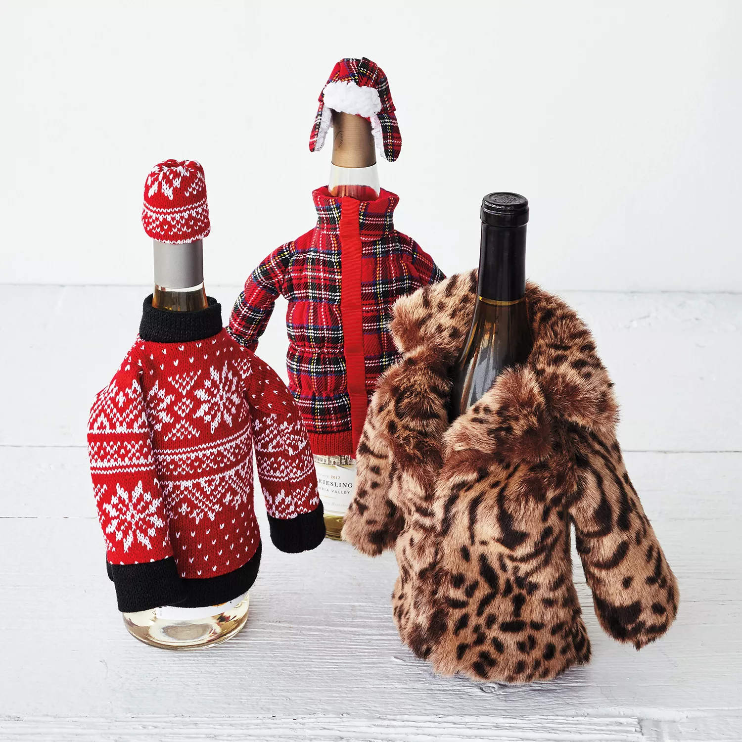 Sur La Table Leopard-Print Fur Bottle Coat