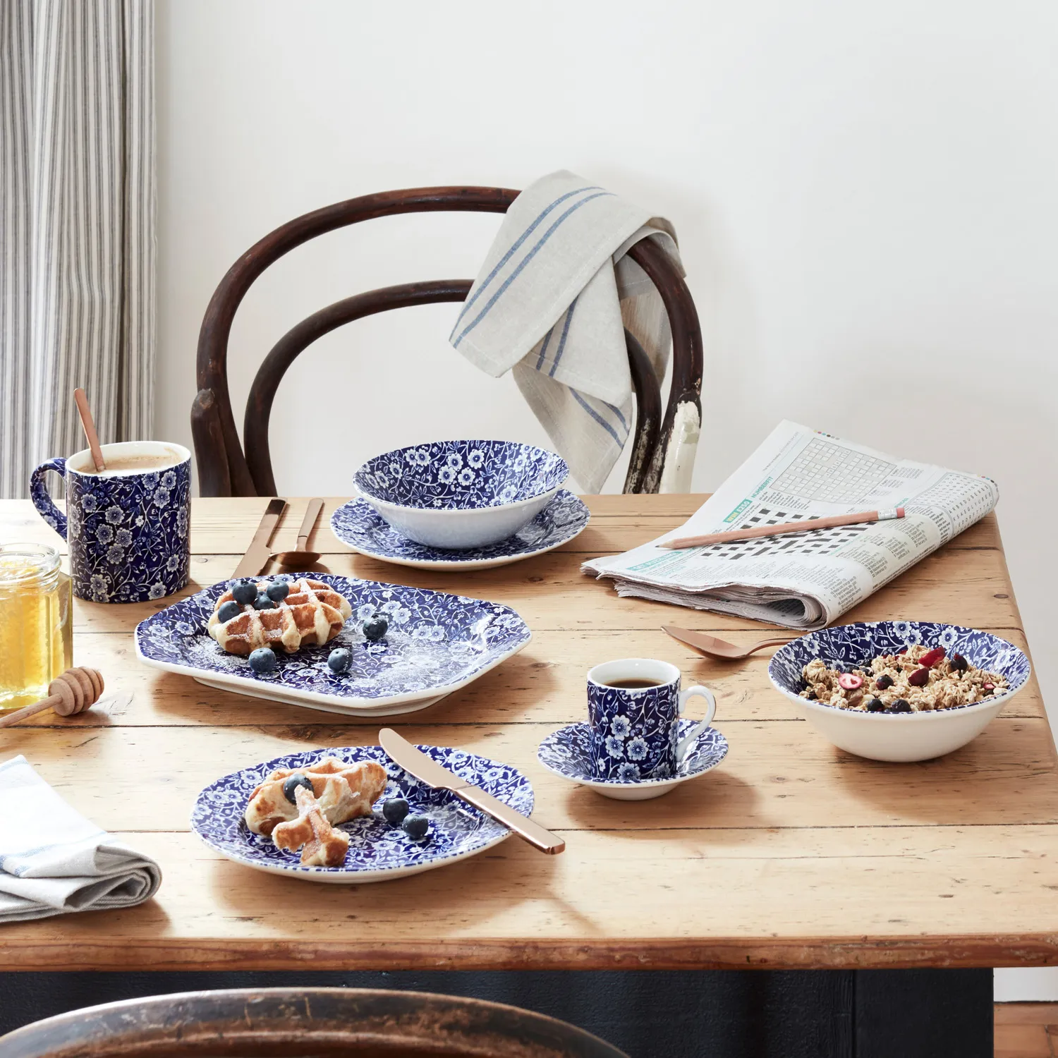 Burleigh Blue Calico Salad Plate