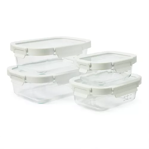 Glass Food Storage Containers With Snap Lids- 10 Piece Set With