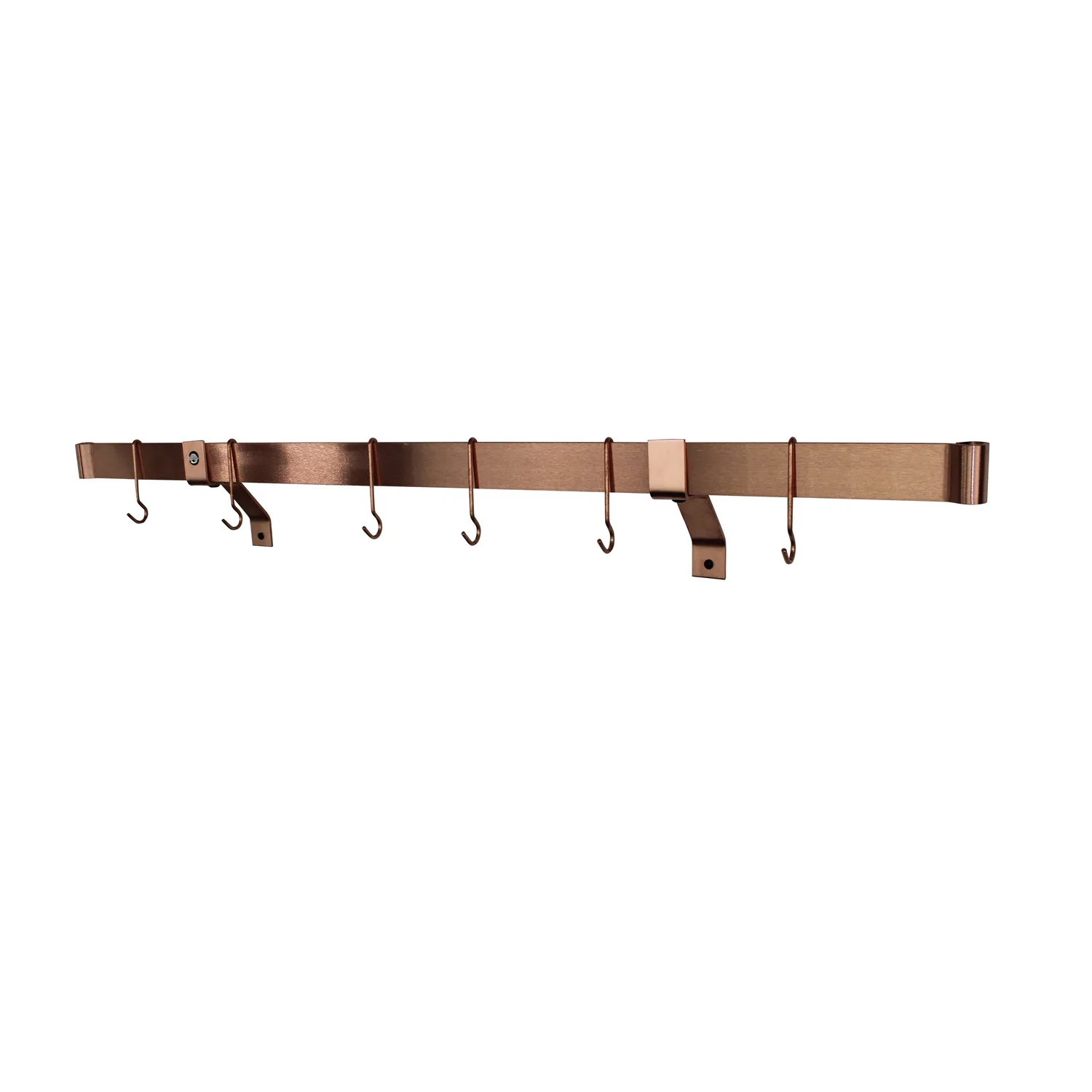 Enclume Brushed Copper Rolled End Wall Racks